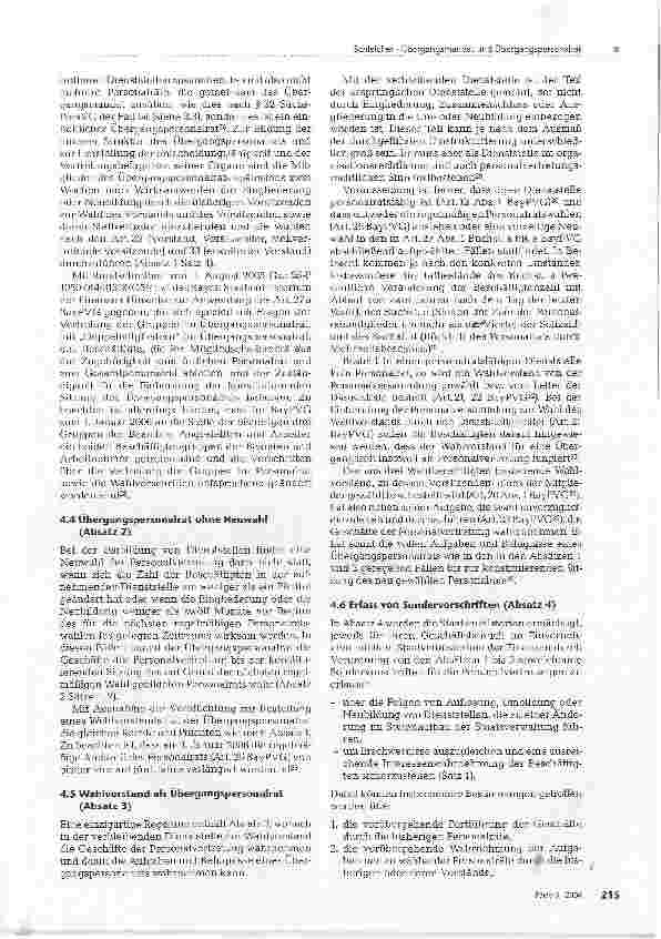 Vorschauseite 5: Übergangsmandat und ÜbergangspersonalratZUM NEUEN ART. 27 A DES BAYERISCHEN PERSONALVERTRETUNGSGESETZES