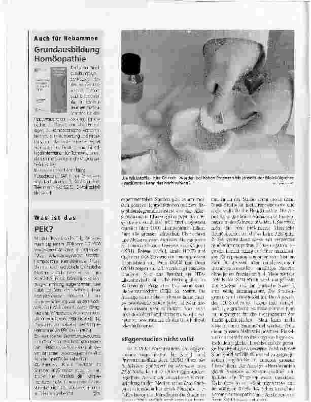 Vorschauseite 2: Homöopathie in der ForschungWirkung oder Hokuspokus?