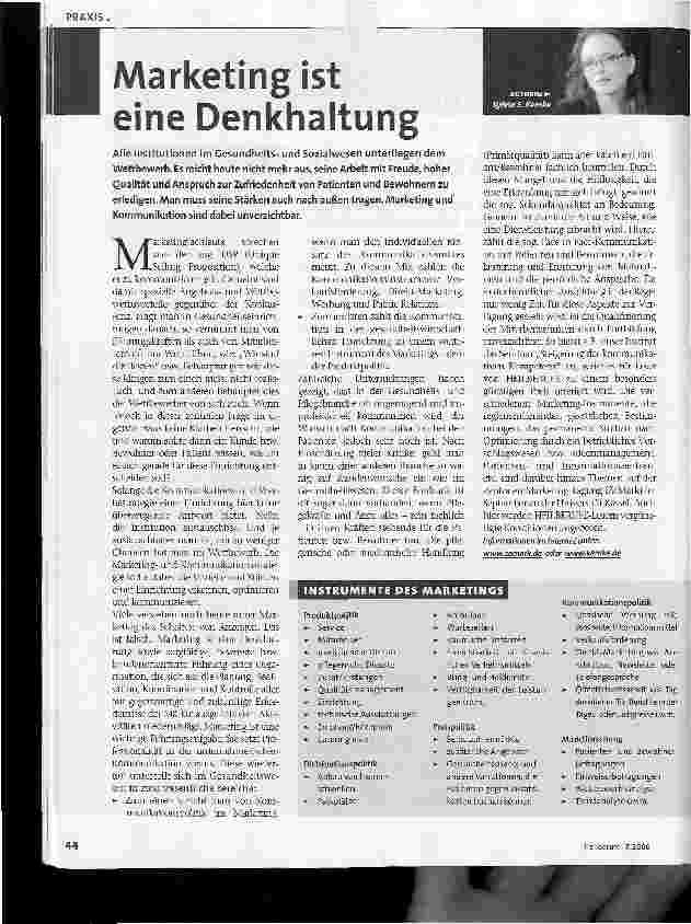 Vorschauseite 1: Marketing ist eine Denkhaltung