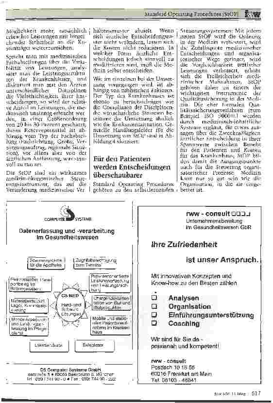 Vorschauseite 6: Standard Operating Procedures (StOP) Ein Instrument, das medizinische Handlungsmuster ändert