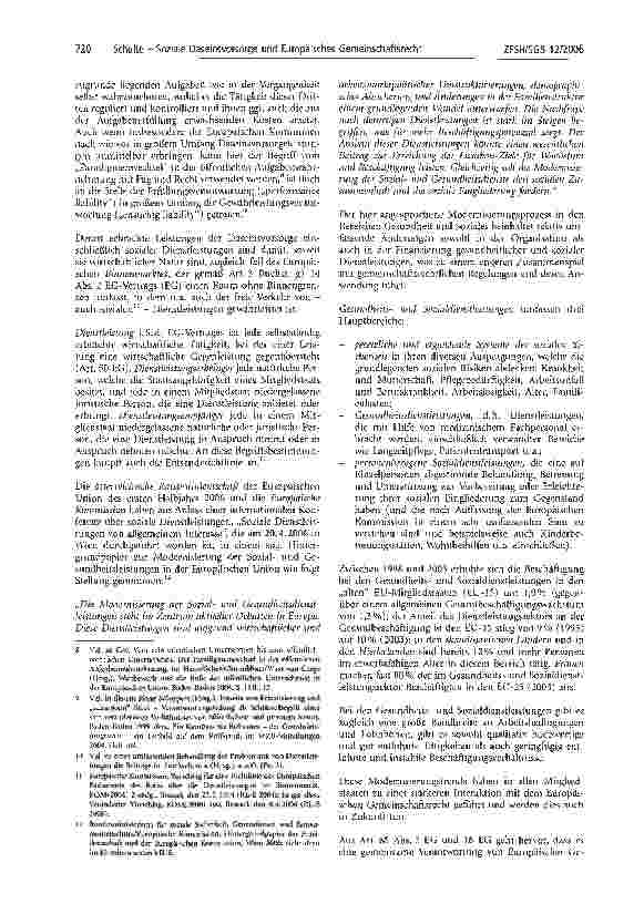 Vorschauseite 2: Soziale Daseinsvorsorge und Europäisches Gemeinschaftsrecht - Teil 1