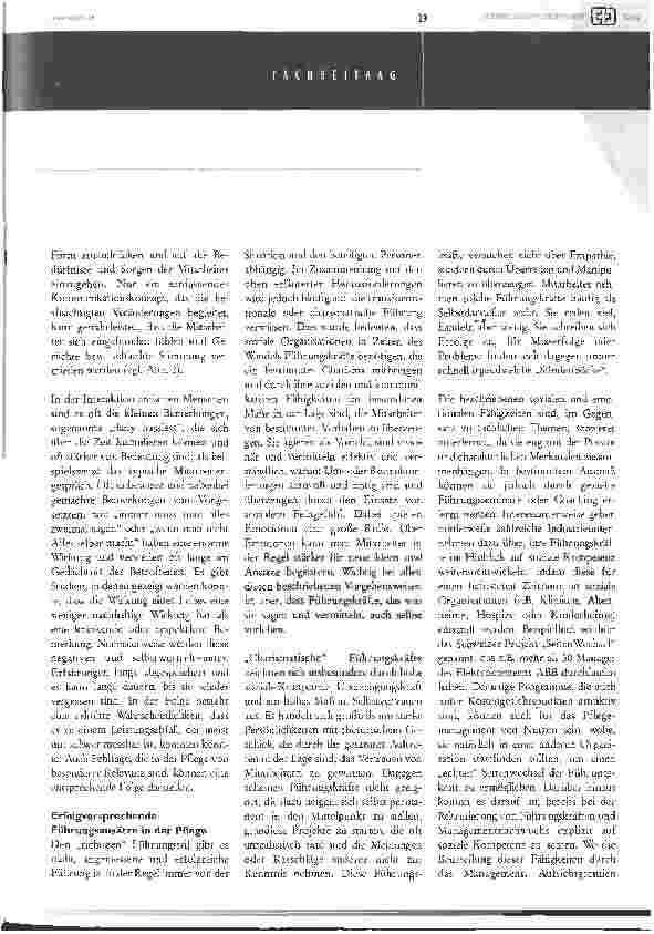 Vorschauseite 3: Pflege braucht neue Führungskräfte