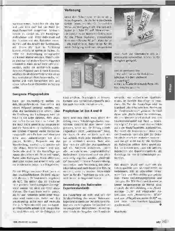 Vorschauseite 2: Pflege der gefährdeten Haut