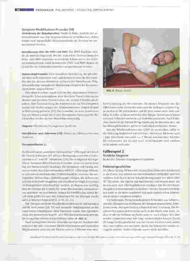Vorschauseite 6: Chronisches Schulter-Impingement-Syndrom:Auf dem Mechanismus basierende Untersuchung und Therapie