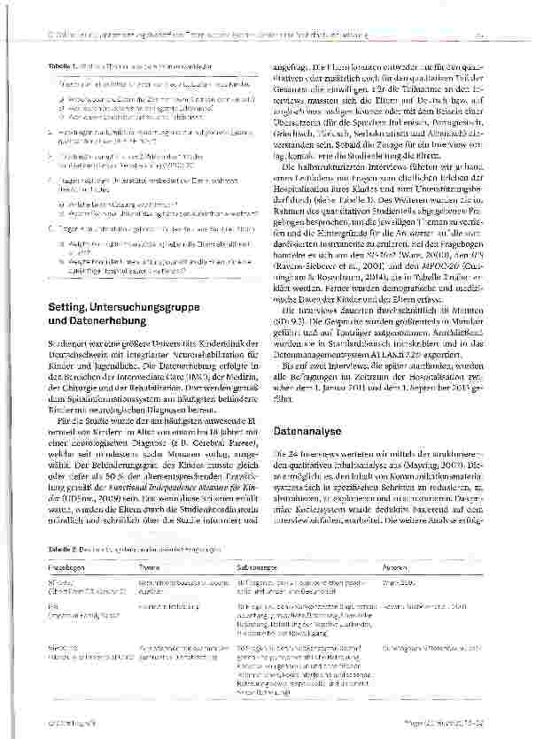 Vorschauseite 3: Erleben und Unterstützungsbedarf von Eltern hospitalisierter Kinder mit Mehrfachbehinderung
