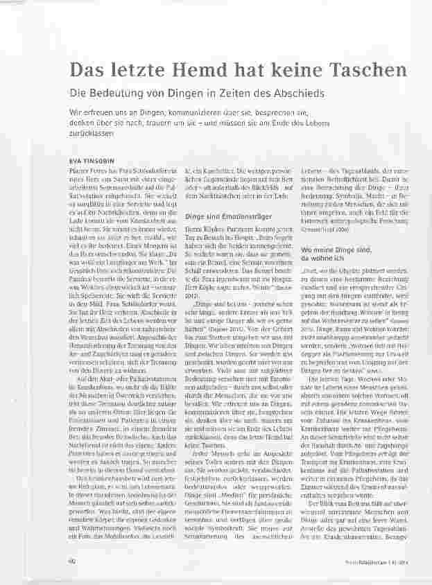 Vorschauseite 1: Das letzte Hemd hat keine Taschen