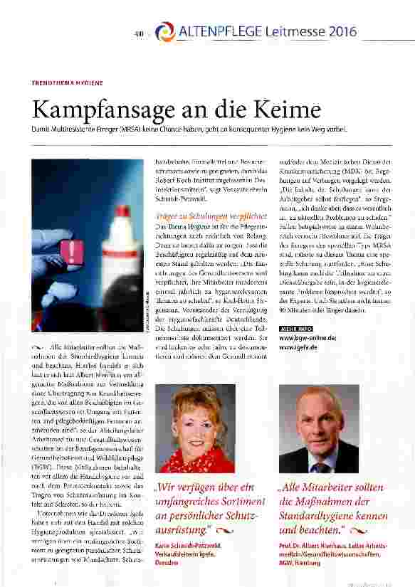 Vorschauseite 1: Kampfansage an die Keime
