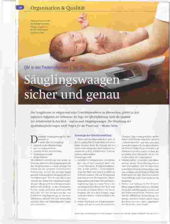 Vorschauseite 1: Säuglingswaagen sicher rund genau
