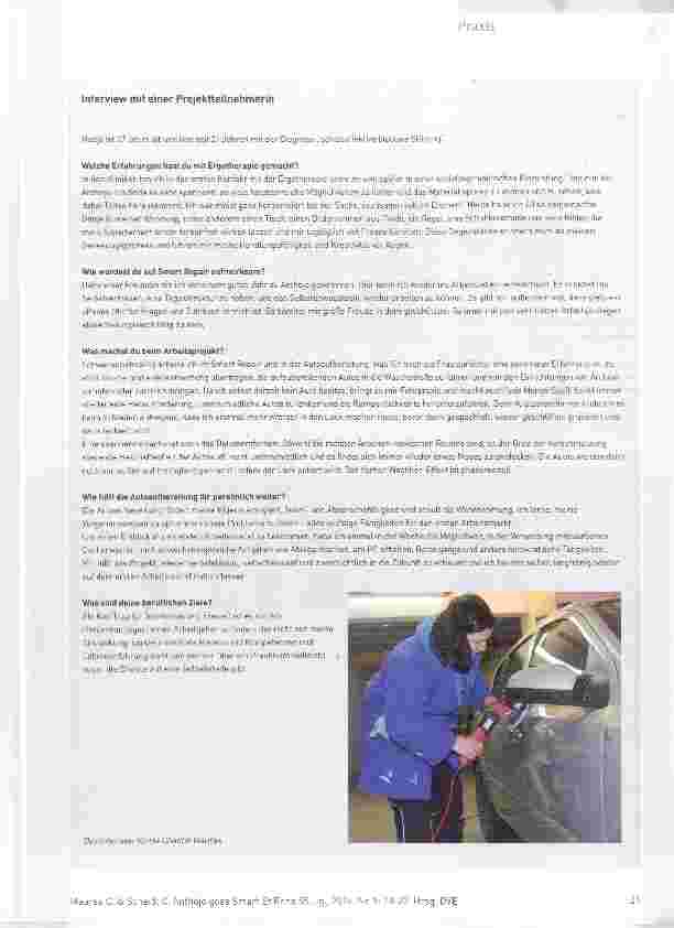 Vorschauseite 4: Anthojo goes Smart Das Rosenheimer Arbeitstherapieprojekt „Smart Repair
