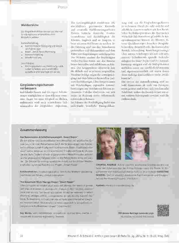 Vorschauseite 5: Anthojo goes Smart Das Rosenheimer Arbeitstherapieprojekt „Smart Repair
