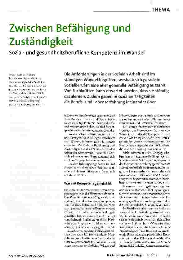 Vorschauseite 1: Zwischen Befähigung und Zuständigkeit