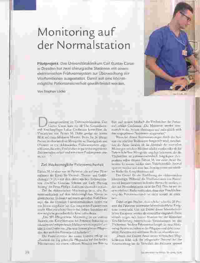 Vorschauseite 1: Monitoring auf der Normalstation