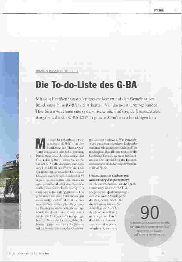 Vorschauseite 2: Die To-do-Liste des G-BA