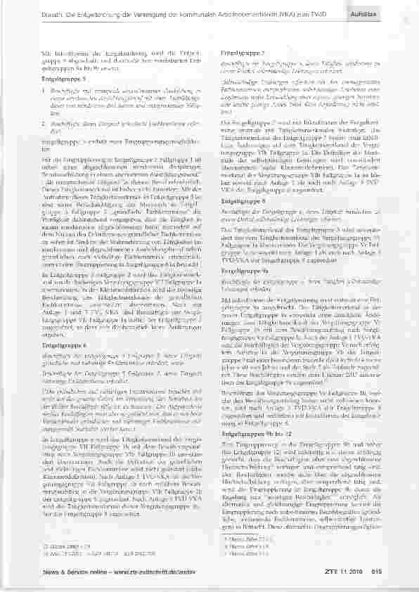 Vorschauseite 5: Die Entgeltordnung der Vereinigung der kommunalen Arbeitgeber-verbände (VKA) zum TVÖD Teil 2