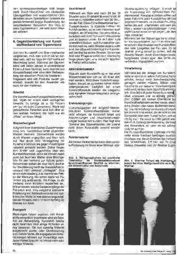 Vorschauseite 2: Kunststoffstützverband kontra Gipsverband Ein Erfahrungsbericht nach 13 Jahren der Anwendung