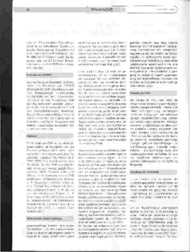 Vorschauseite 2: Pilotstudie: Manuelle Therapie versus Physiotherapie bei der CMD-Behandlung