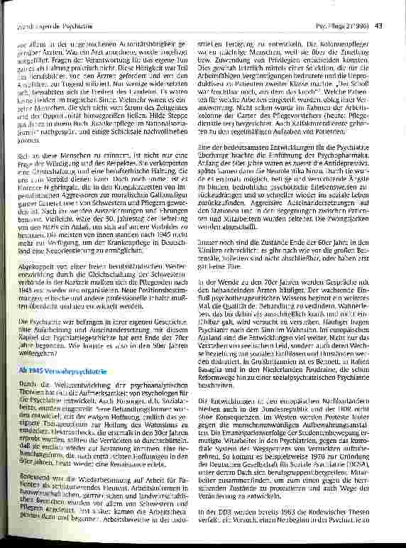 Vorschauseite 5: Wandlungen der Psychiatrie Von der Irrenanstalt zum Dienstleistungsprinzip