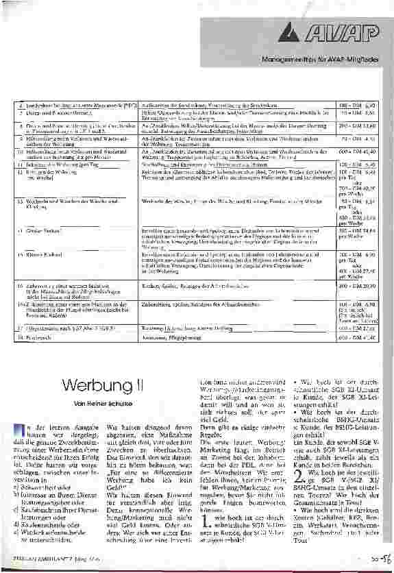 Vorschauseite 1: Werbung II