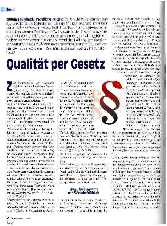 Vorschauseite 1: Qualität per Gesetz