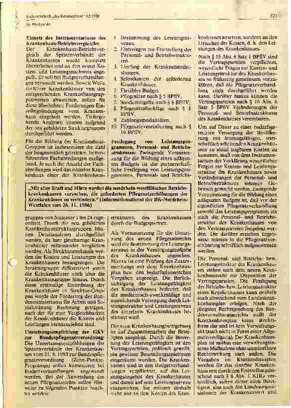 Vorschauseite 2: So sollen die Krankenhäuser in die Knie gezwungen werden GKV- Strategie 1987