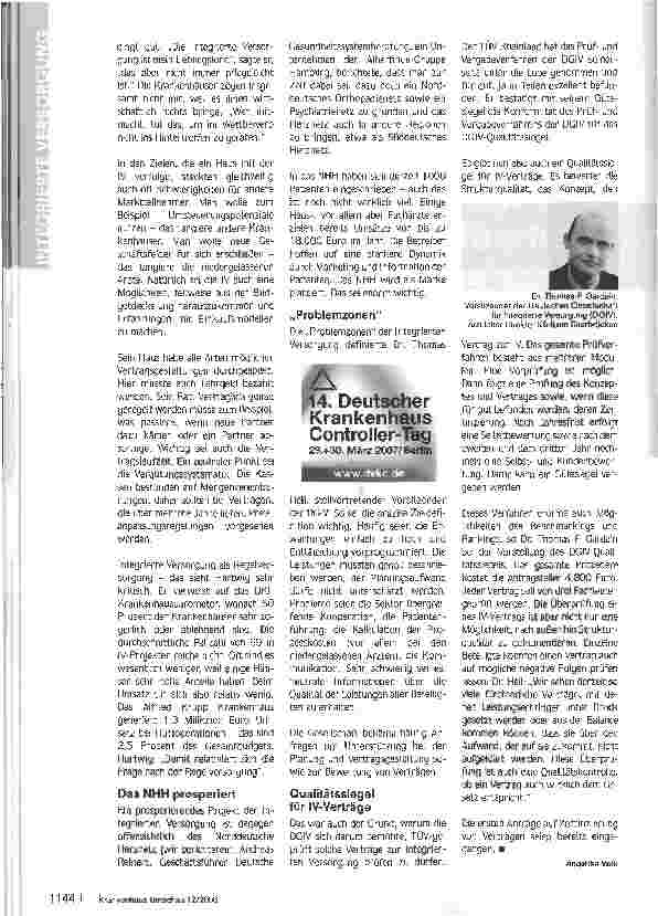 Vorschauseite 2: Von der Regelversorgung weit entfernt