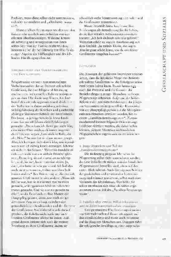Vorschauseite 5: GANZ SCHÖN KRASS, WIE DU MIT DEINER GROSSMUTTER UMGEHEN KANNST!DIE ZWEI GESICHTER DER HÄUSLICHEN PFLEGE: WIE ENKEL DEMENZKRANKE GROSSELTERN ERLEBEN