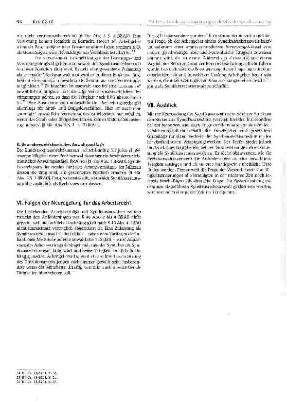 Vorschauseite 6: Das Gesetz zur Neuordnung des Rechts der Syndikusanwalte