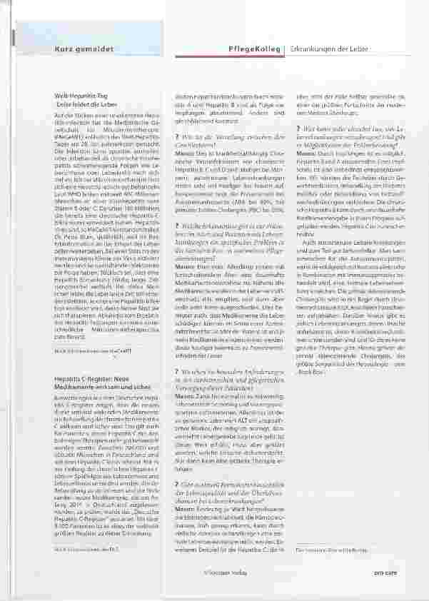 Vorschauseite 2: Lebererkrankungen können jeden treffen