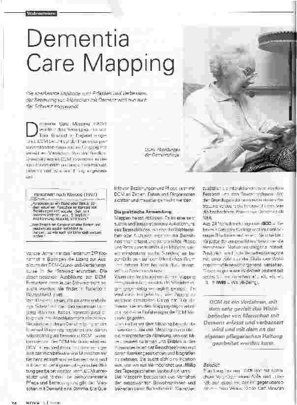 Vorschauseite 1: Dementia Care Mapping