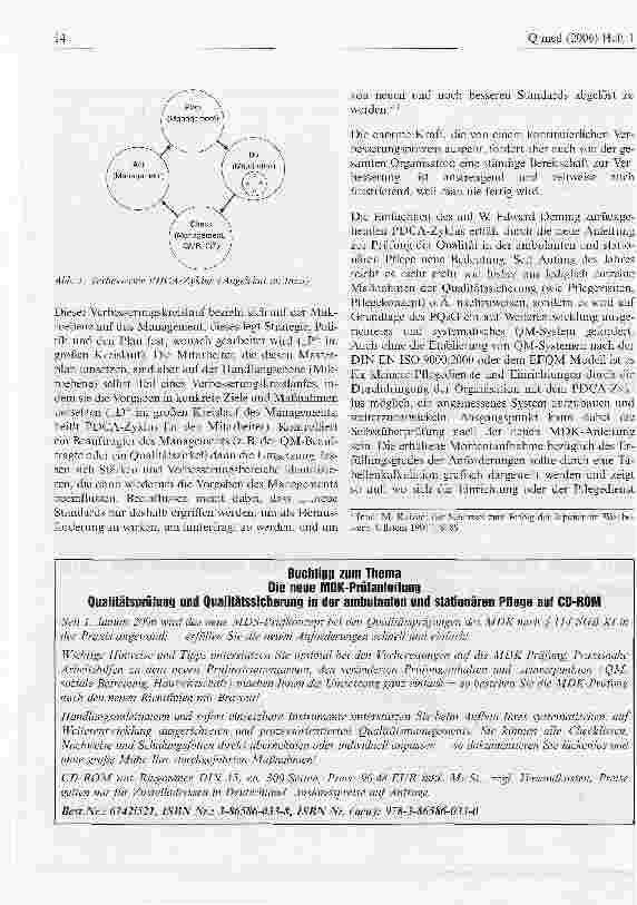 Vorschauseite 3: Mit dem Qualitätsregelkreis wird die MDK-Prüfung zum Nebeneffekt des QM-Systems