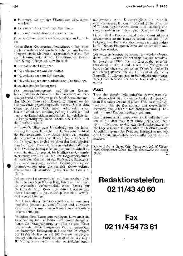 Vorschauseite 5: Umsetzungsmaßnahmen im Krankenhaus Düren über die LKA hinaus