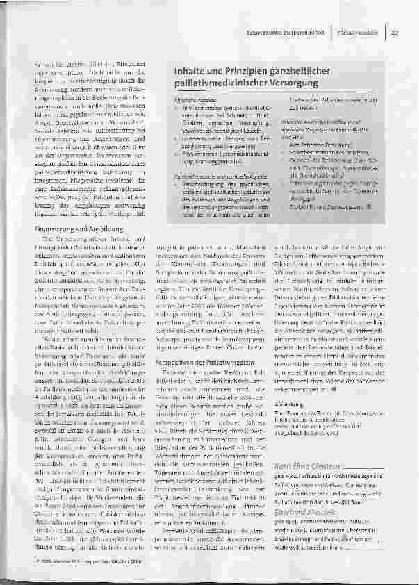 Vorschauseite 3: Was ist Palliativmedizin? - Ein Überblick
