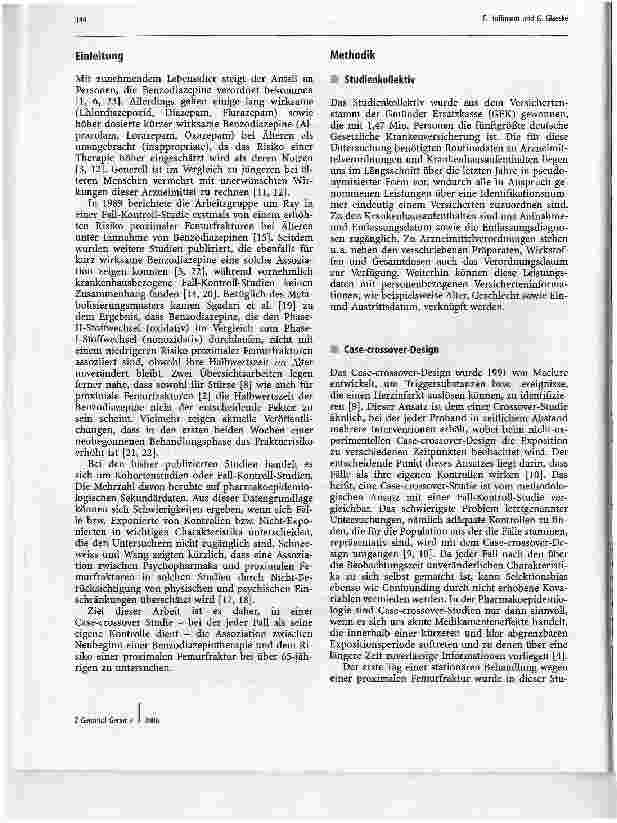Vorschauseite 2: Neugebrauch von Benzodiazepinenund das Risiko einer proximalen Femurfraktur