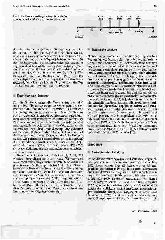 Vorschauseite 3: Neugebrauch von Benzodiazepinenund das Risiko einer proximalen Femurfraktur