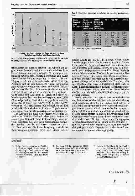 Vorschauseite 5: Neugebrauch von Benzodiazepinenund das Risiko einer proximalen Femurfraktur