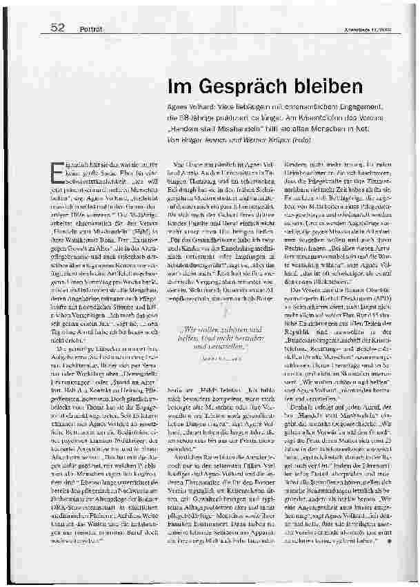 Vorschauseite 1: Im Gespräch bleiben