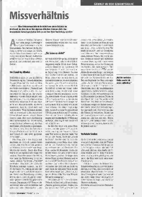 Vorschauseite 1: Missverhältnis