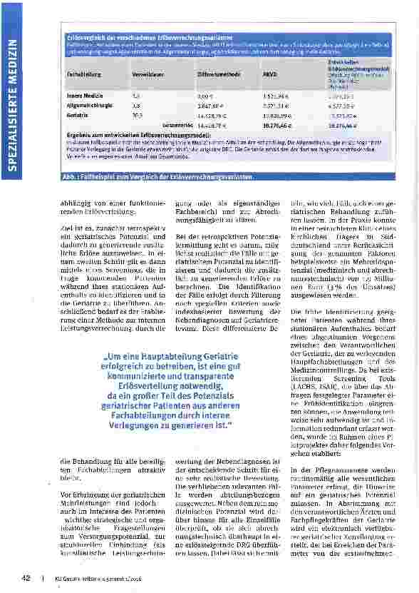 Vorschauseite 3: Altersmedizin bietet Chance zum Wachstum
