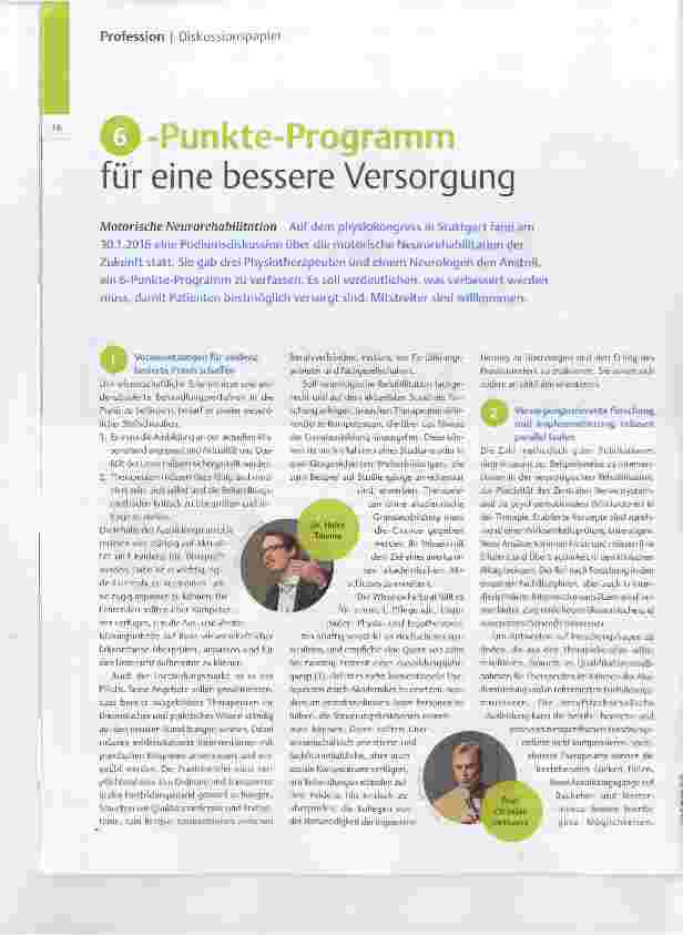 Vorschauseite 1: e -Punkte-Programm für eine bessere Versorgung