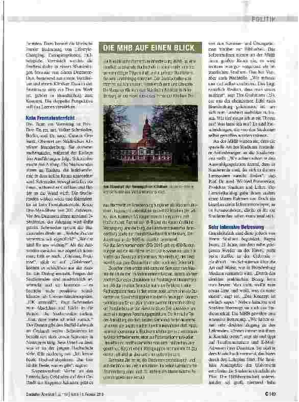Vorschauseite 2: Universität der anderen Art