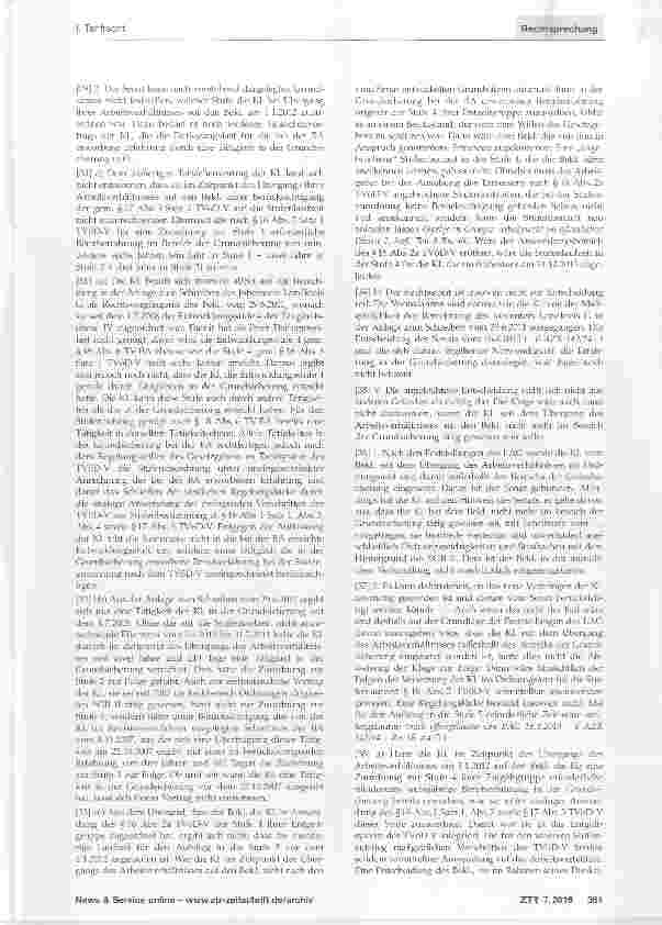 Vorschauseite 5: Übergang des Arbeitsverhältnisses von der Bundesagentur für Arbeit (BA) auf die Optionskommune