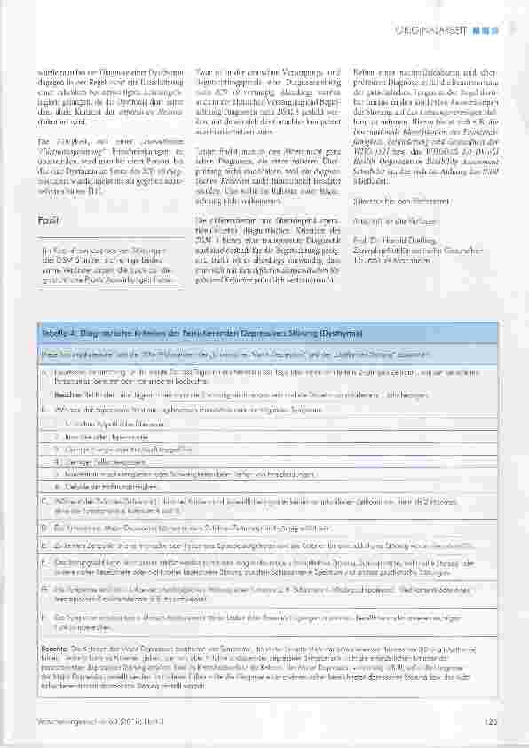 Vorschauseite 4: Die Klassifikation der depressiven Störungen im DSM 5 und ihre Bedeutung für die gutachtliche Praxis