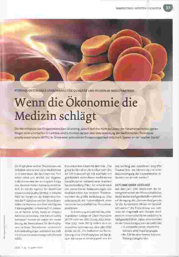 Vorschauseite 1: Wenn die Ökonomie die Medizin schlägt