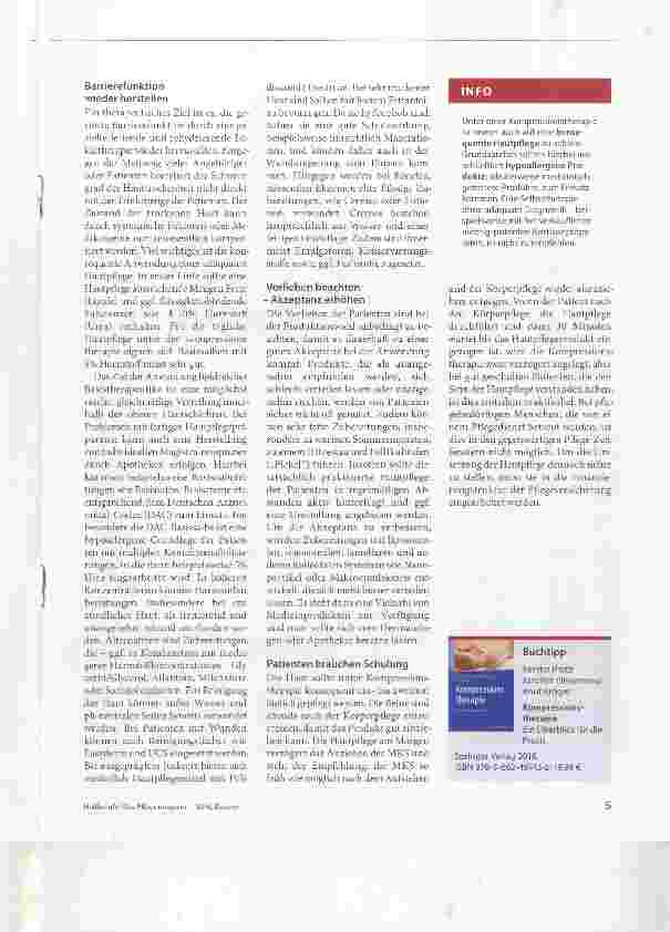Vorschauseite 2: Druck, Reibung, Wärme Haut unter Kompression gut cremen