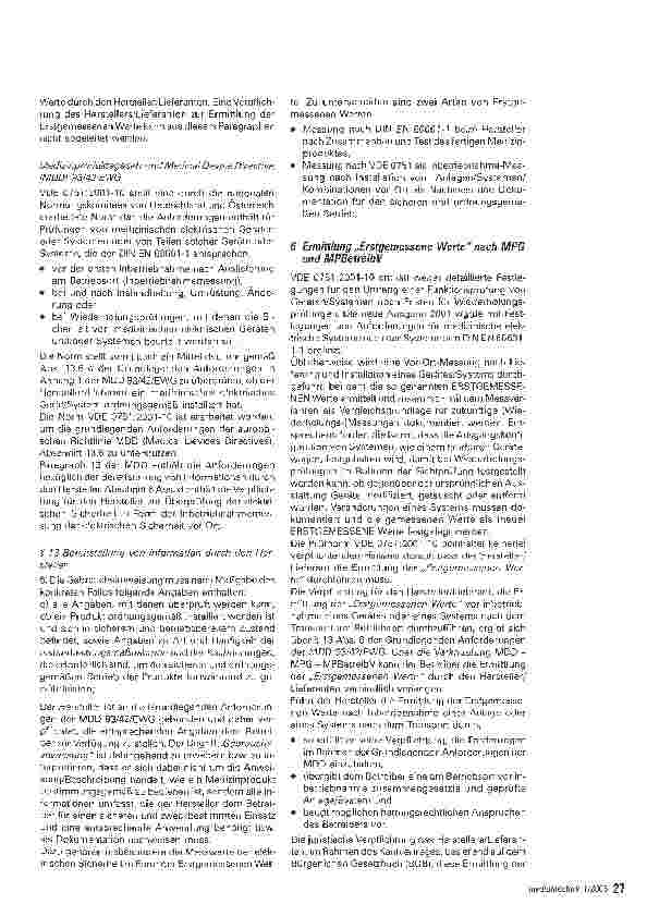 Vorschauseite 5: Elektrische SicherheitErstgemessene Werte in der Medizintechnik nach VDE 0751