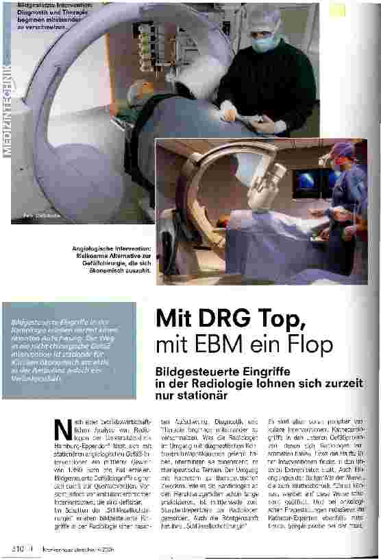 Vorschauseite 1: Mit DRG Top, mit EBM ein Flop