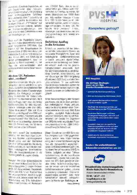 Vorschauseite 4: Mit DRG Top, mit EBM ein Flop