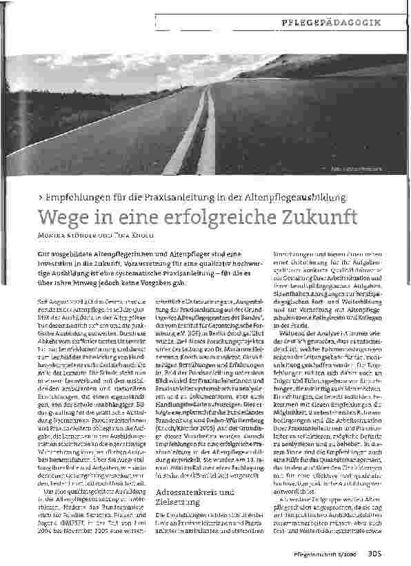 Vorschauseite 1: Wege in eine erfolgreiche Zukunft