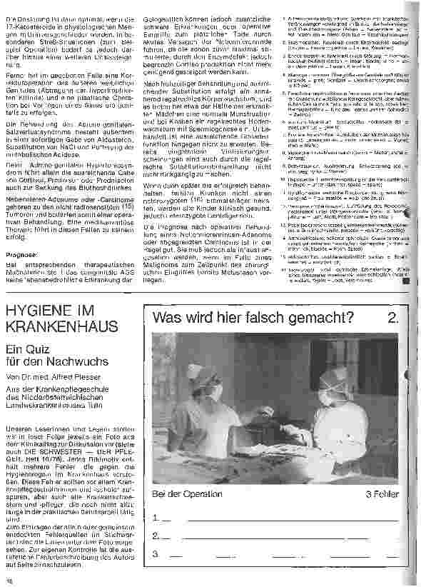 Vorschauseite 1: Hygiene im Krankenhaus Ein Quiz für den Nachwuchs