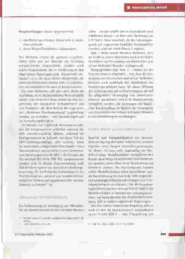 Vorschauseite 2: Entwurf eines Gesetzes zur Stärkung der Heilund Hilfsmittelversorgung